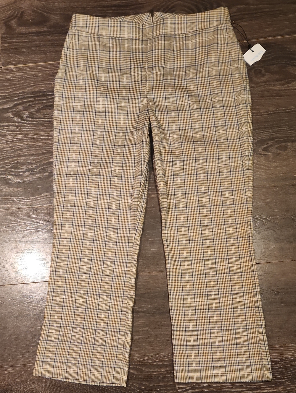 ❤️ NWT! CABI HIGH RISE KICK CROP TRIBUTE TROUSERS IN PLAID, 8 (29) style# 6481 - Picture 4 of 10